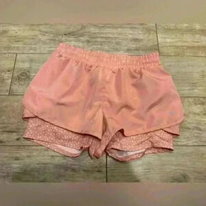 RBX pink 2 layer performance shorts size small
